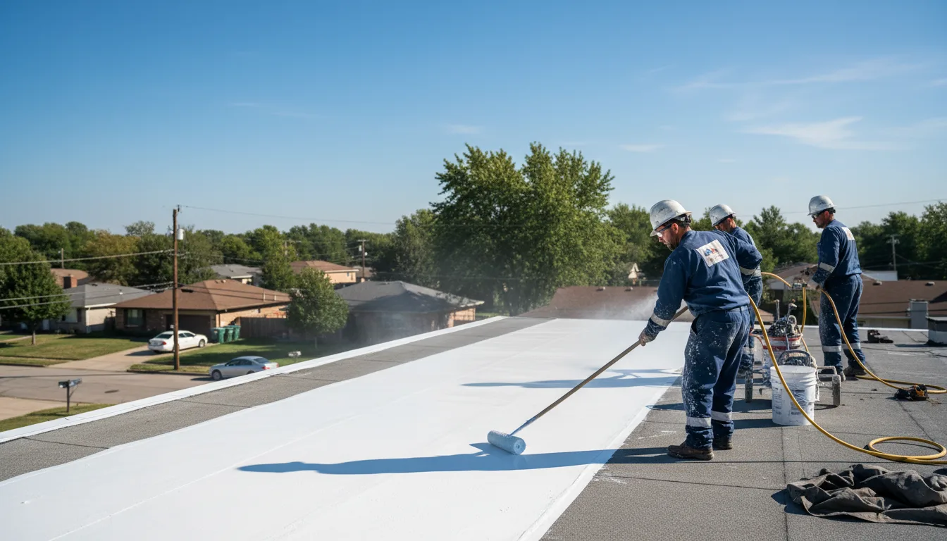 Commercial roof coating in Maryville, IL near me